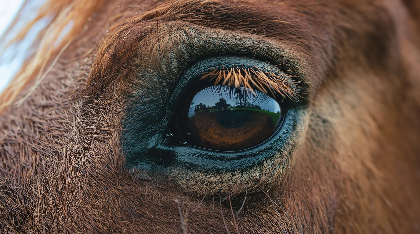 Un regard de cheval au Haras du Peyroux, Roche-le-Peyroux